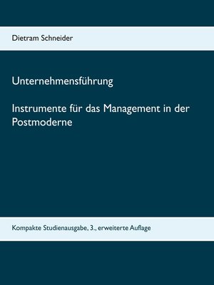 cover image of Unternehmensführung Instrumente für das Management in der Postmoderne